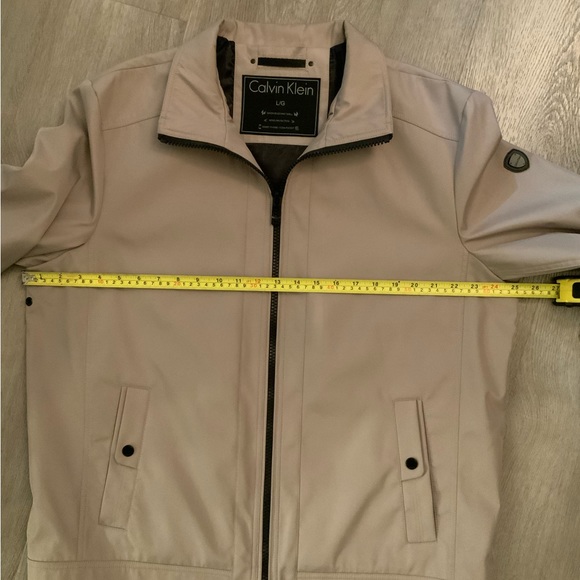 NWOT Men’s CALVIN KLEIN Size Large Spring Jacket - Tan Colour - Picture 6 of 8